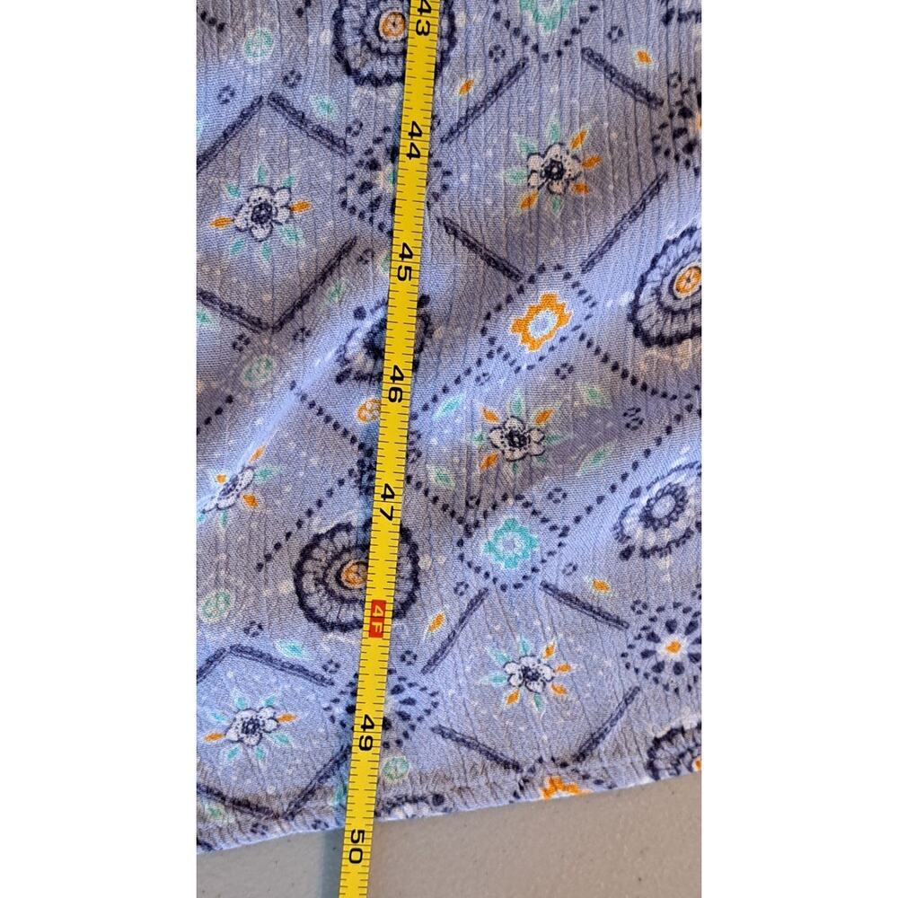 Mudd XL Sundress Lt. Blue Geometric Pattern Maxi Boho‎ - Picture 7 of 9